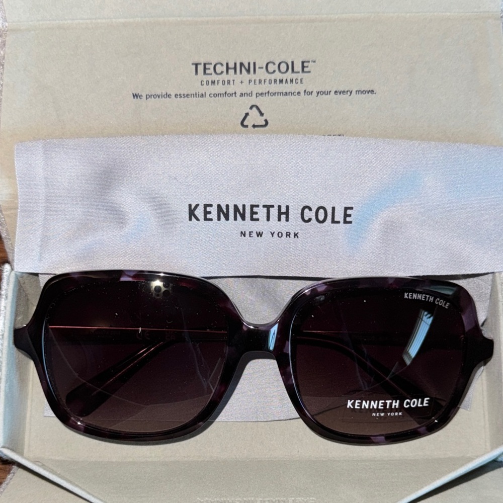 Kenneth Cole Purple Tortoise Shell Sunglasses | NW - Picture 7 of 7